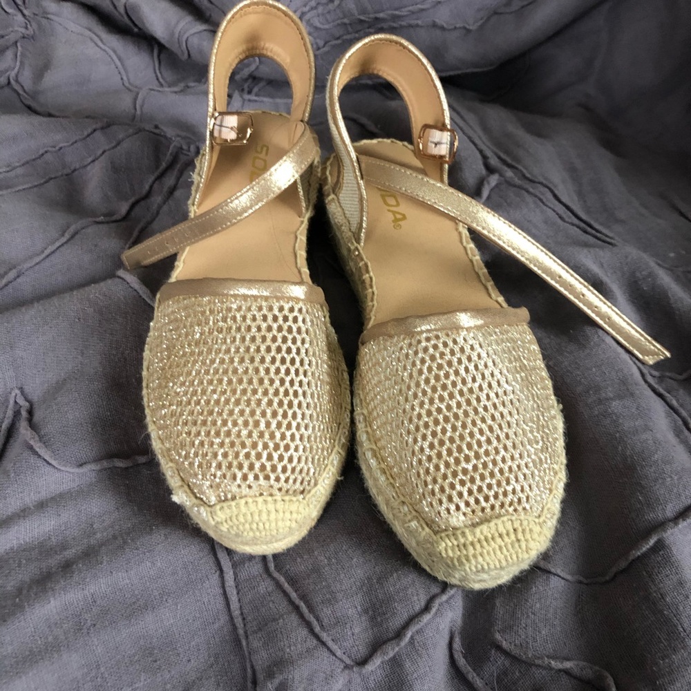 Brand New Gold Platform Sandals